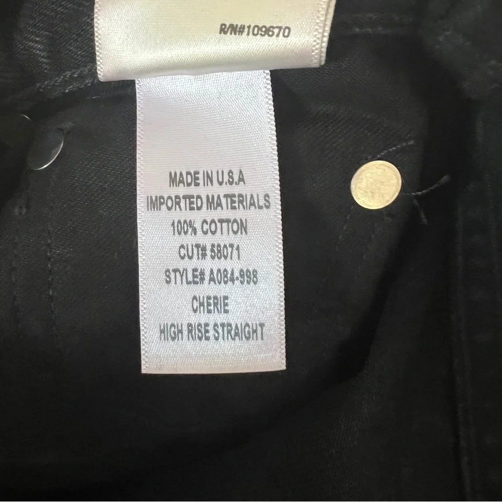 AGOLDE Cherie High Rise Straight Jeans Distortion Black Distressed - Picture 10 of 10